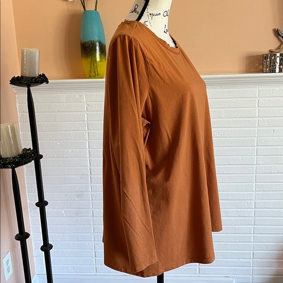 Classic Long Sleeve Crew Neck Top - Tumeric - Picture 3 of 6